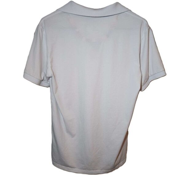 Cotton Stretch white polo Contrasting collar in colorful print Men's small - Picture 10 of 12